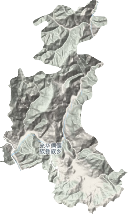 光华傈僳族彝族乡地形地图