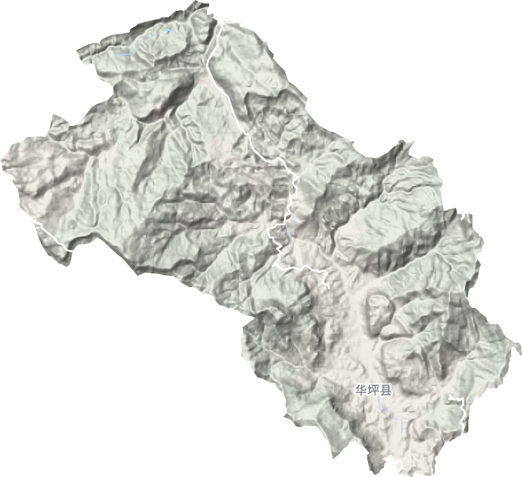 中心镇地形地图