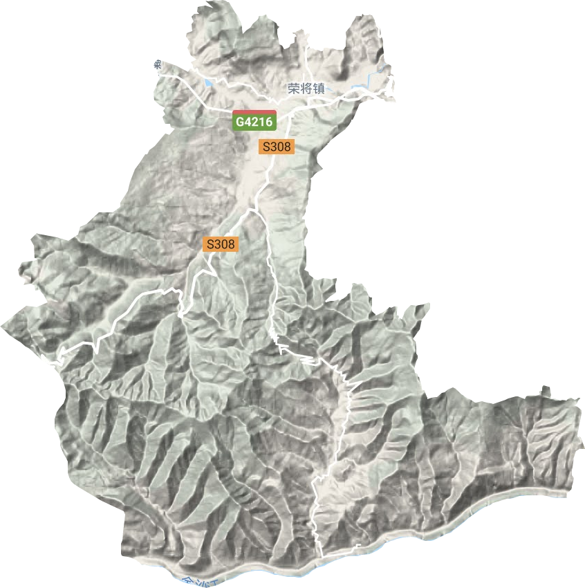 荣将镇地形地图