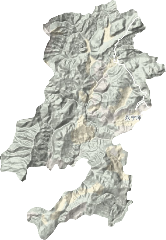 永宁坪乡地形地图
