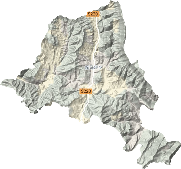 跑马坪乡地形地图