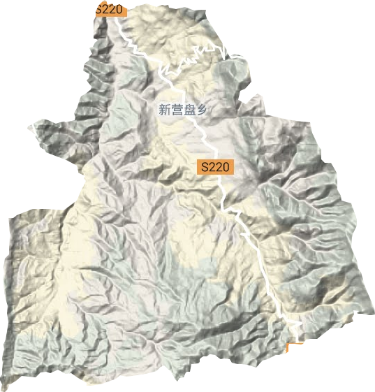 新营盘乡地形地图