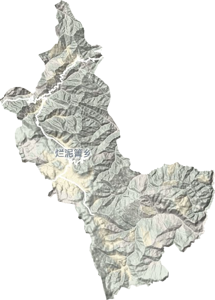 烂泥箐乡地形地图