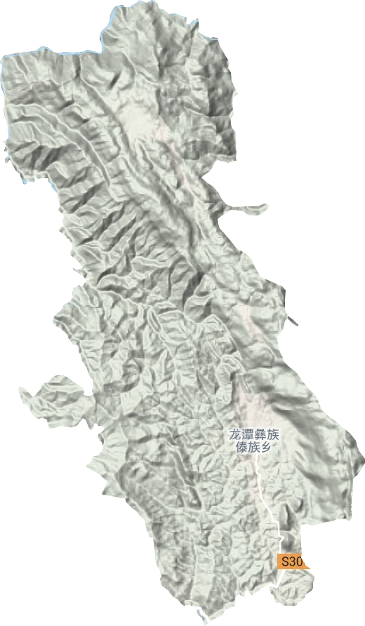 龙潭彝族傣族乡地形地图