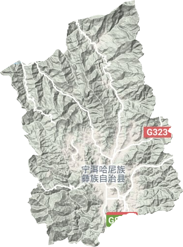 宁洱镇地形地图