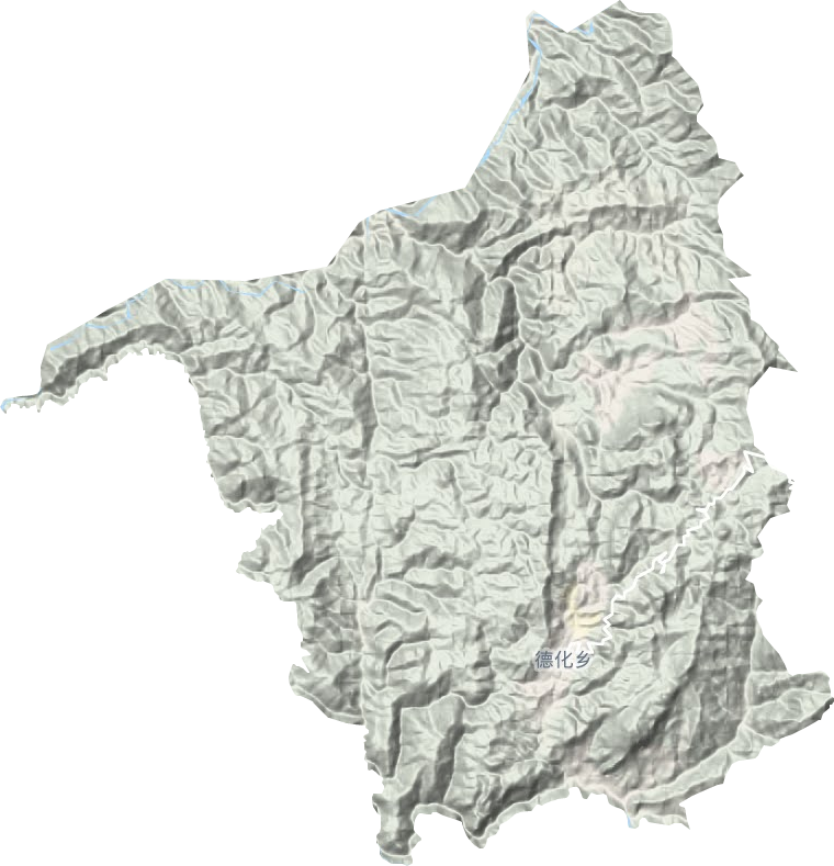 德化镇地形地图