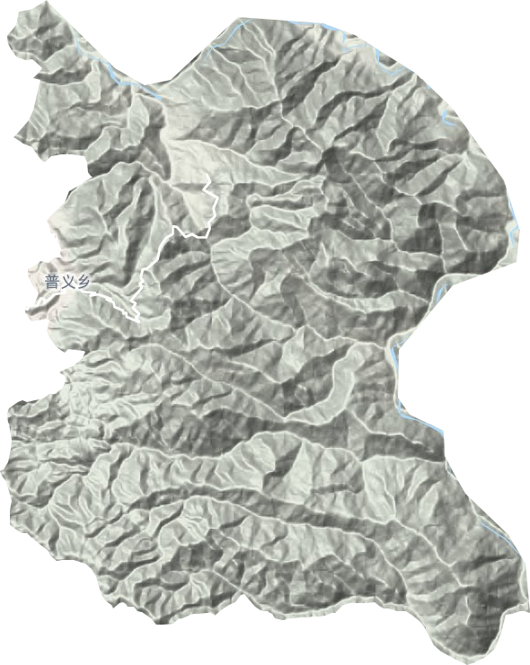 普义乡地形地图