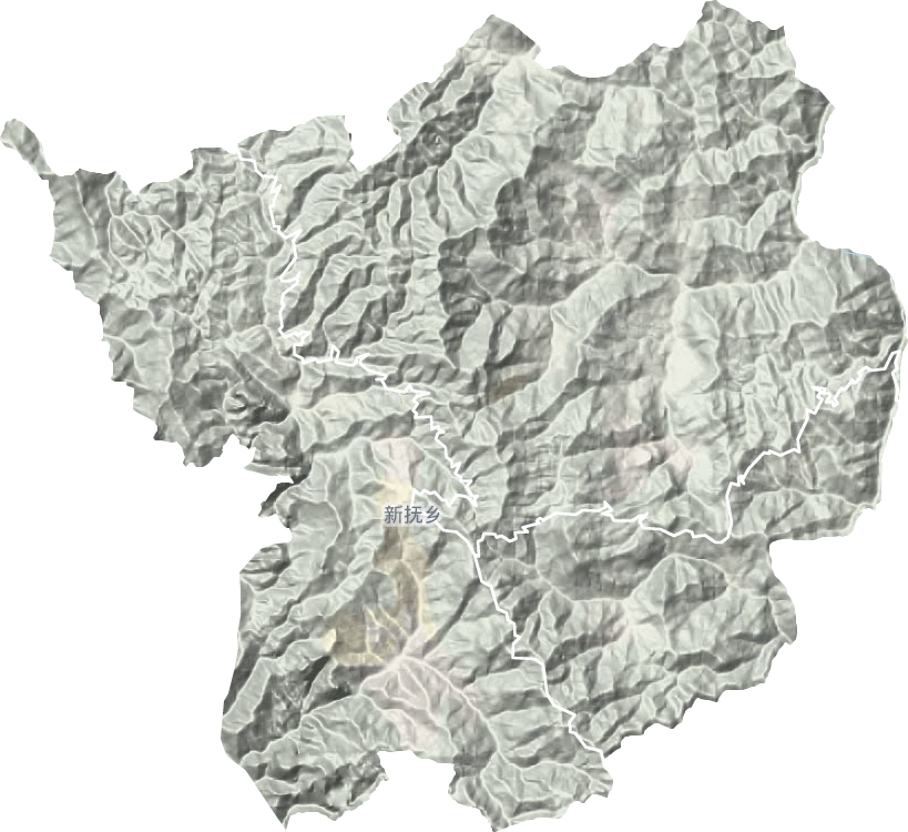 新抚镇地形地图