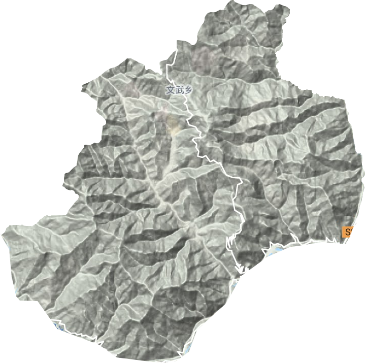 文武镇地形地图
