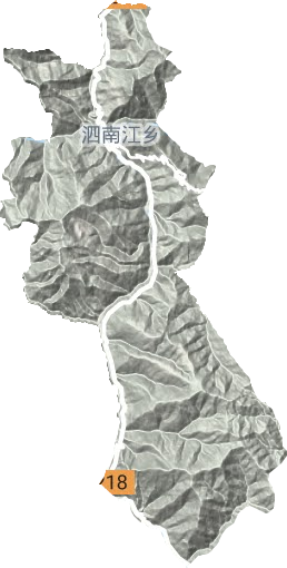 泗南江镇地形地图