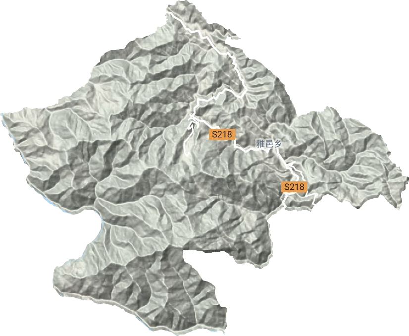 雅邑镇地形地图