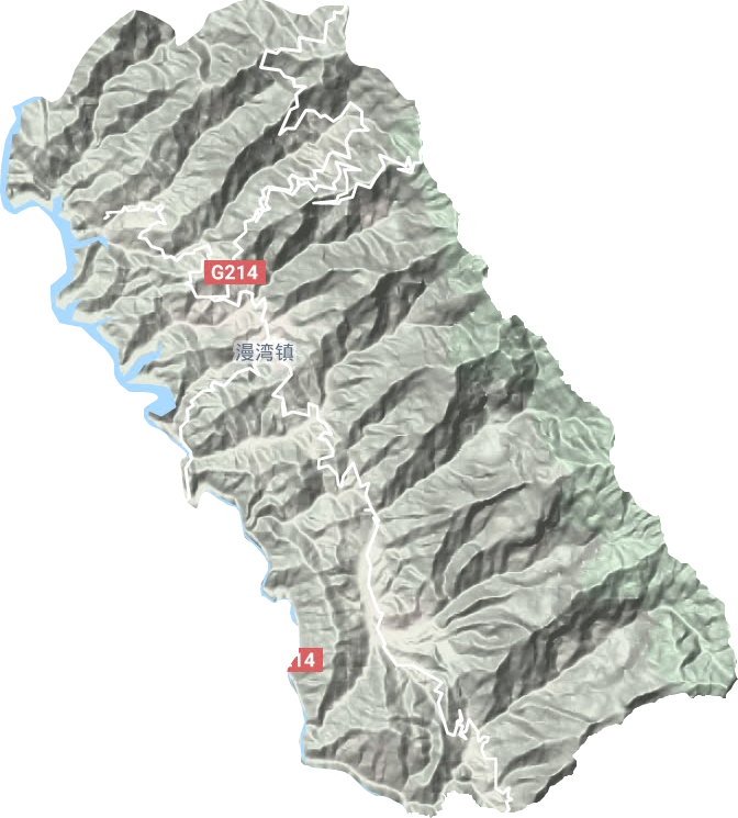 漫湾镇地形地图
