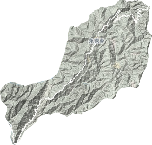 大朝山东镇地形地图
