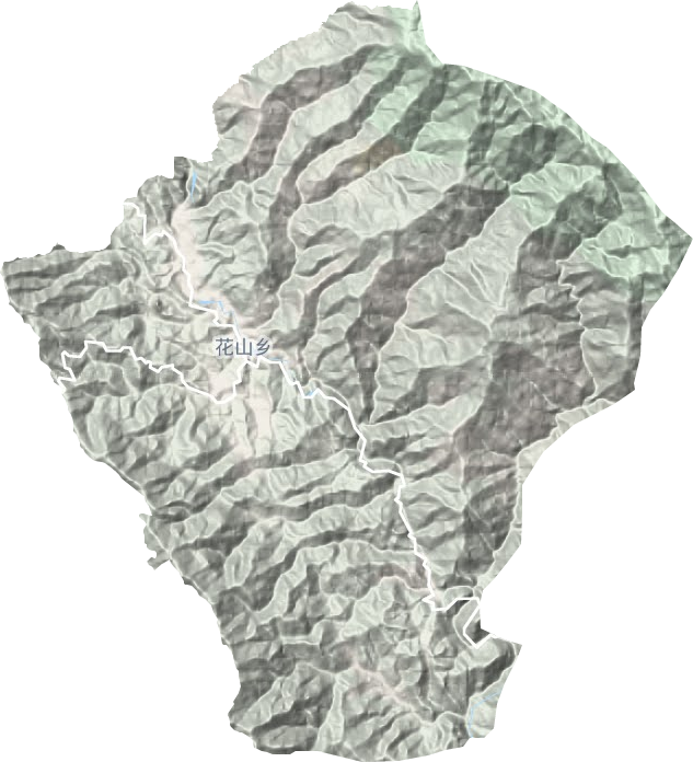 花山镇地形地图