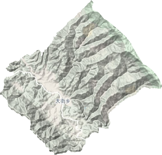 大街镇地形地图