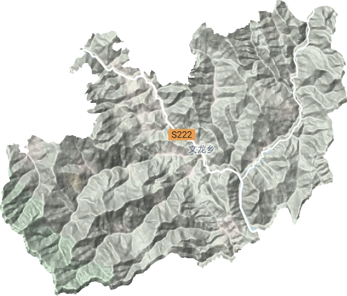 文龙镇地形地图
