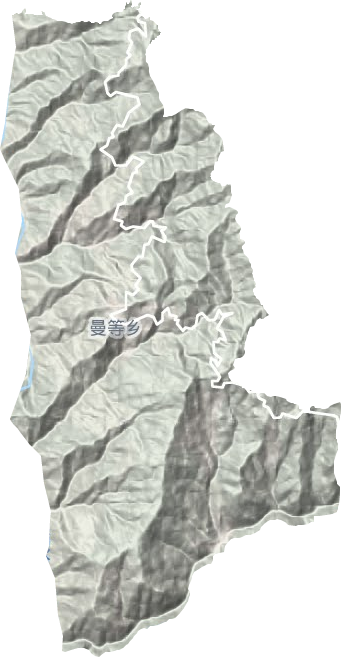 曼等乡地形地图