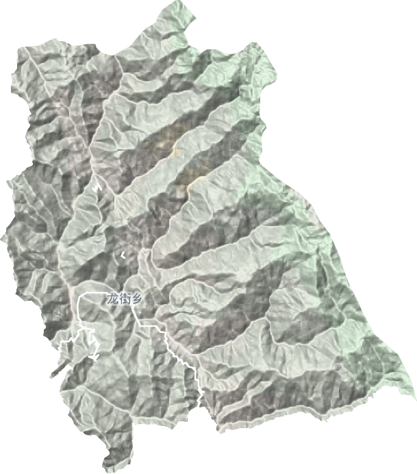 龙街乡地形地图