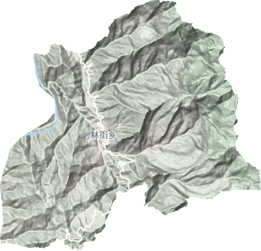 林街乡地形地图