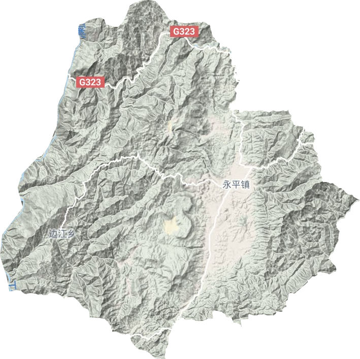 永平镇地形地图