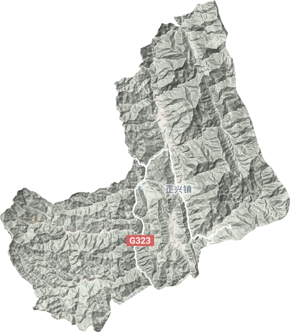 正兴镇地形地图