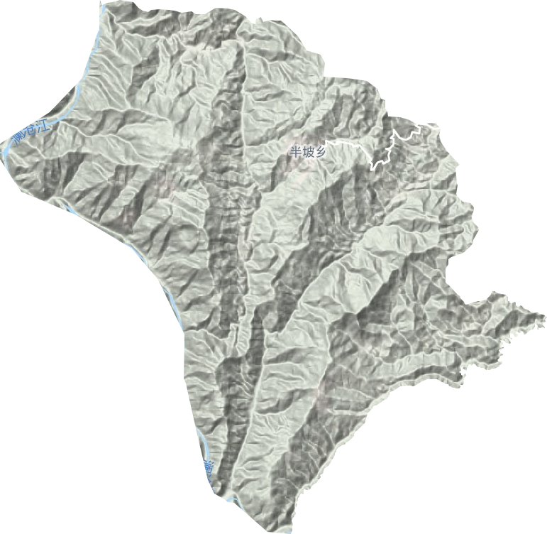 半坡乡地形地图