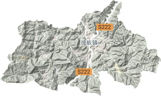按板镇地形地图