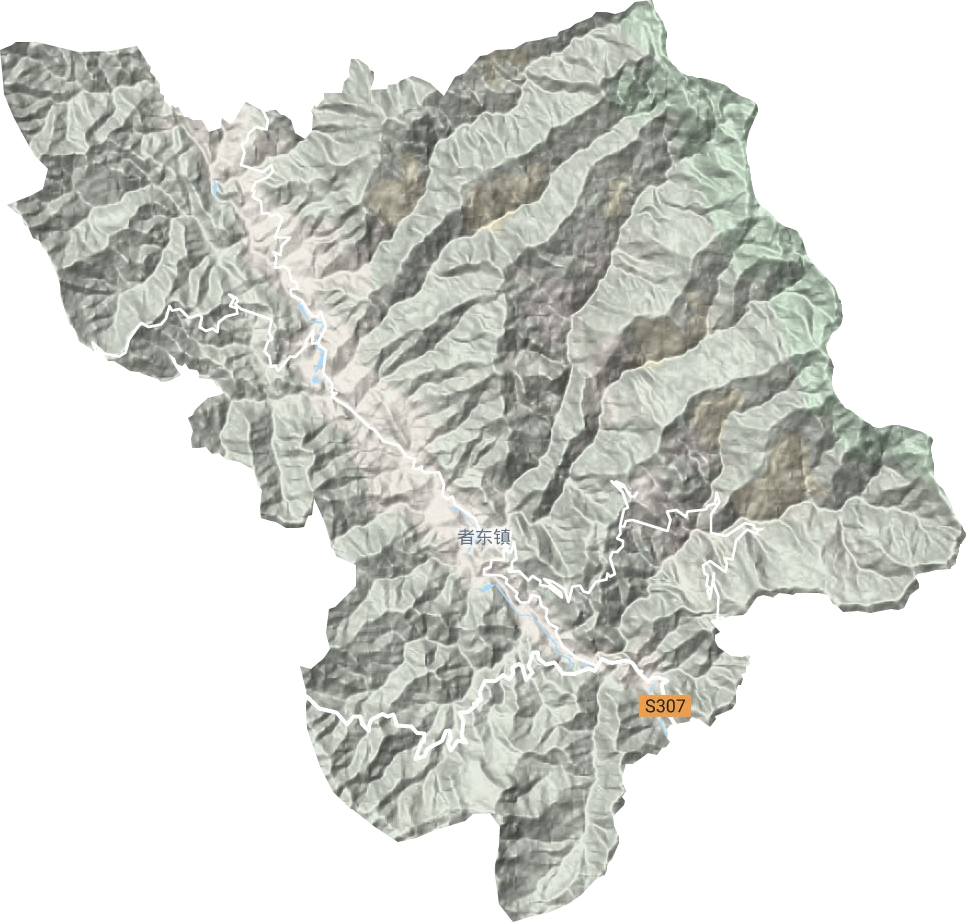 者东镇地形地图