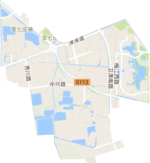 李七庄街道地形地图