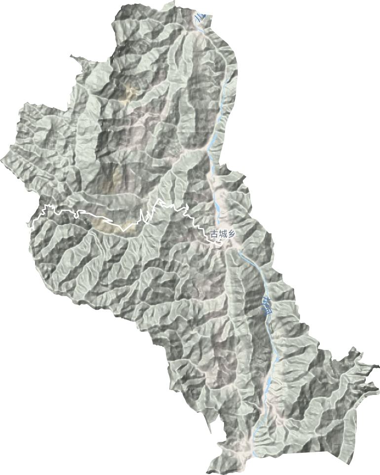 古城镇地形地图