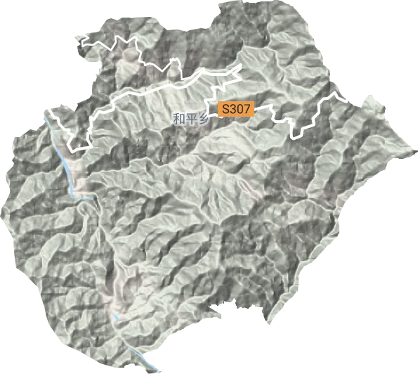 和平镇地形地图
