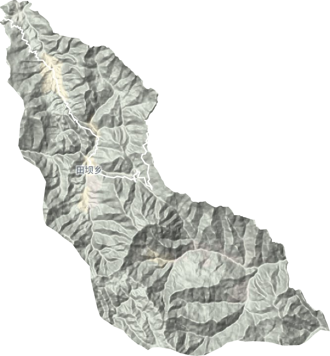 田坝乡地形地图