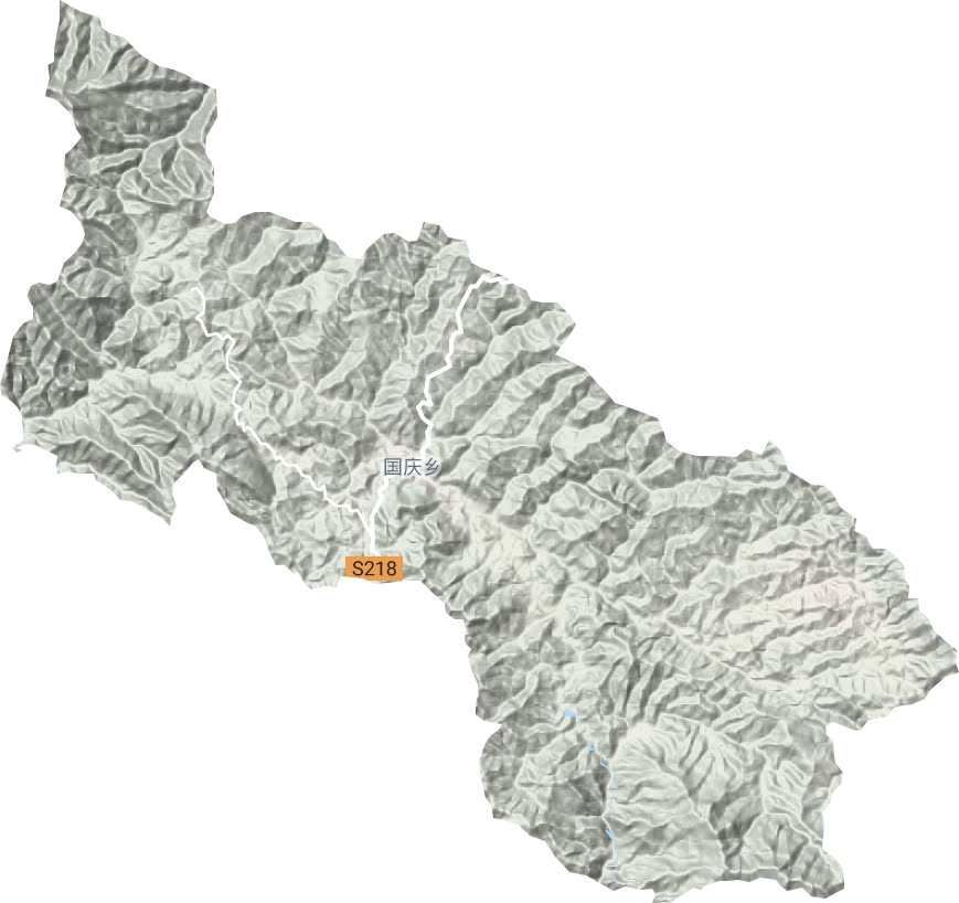 国庆乡地形地图