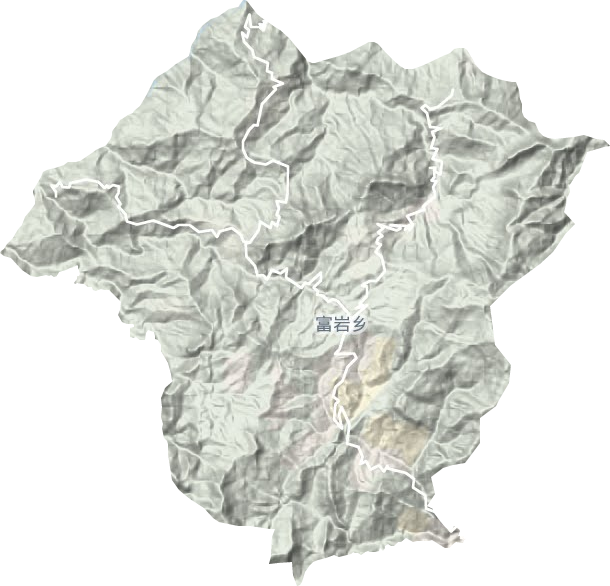 富岩镇地形地图
