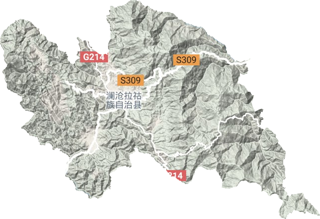 勐朗镇地形地图