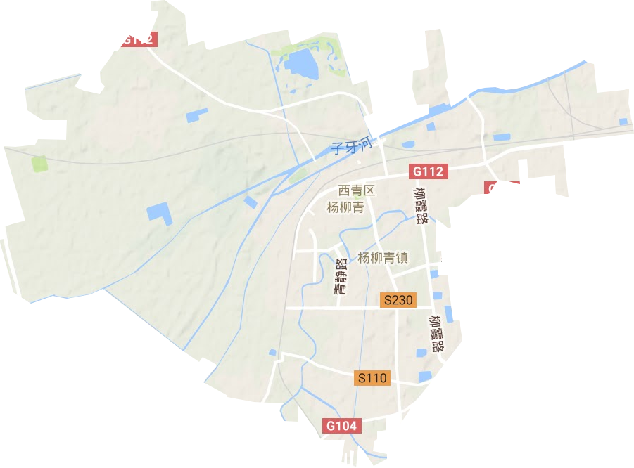 杨柳青镇地形地图