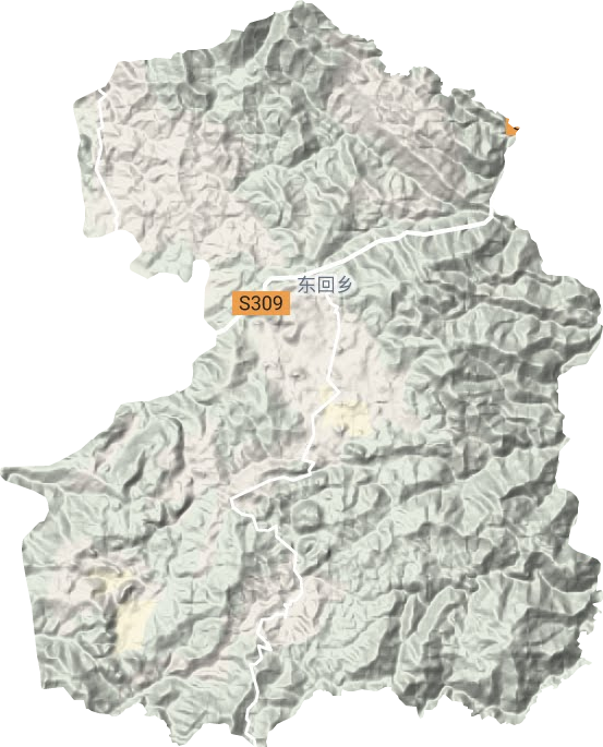 东回镇地形地图