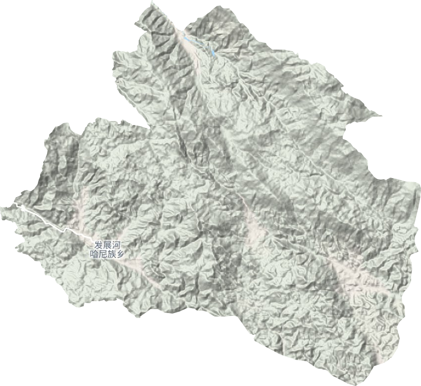 发展河哈尼族乡地形地图