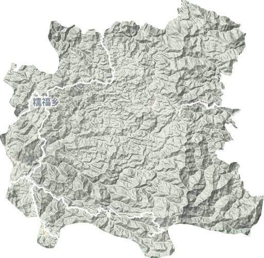 糯福乡地形地图