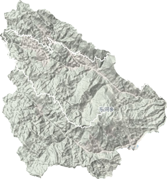 东河乡地形地图
