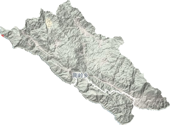 南岭乡地形地图