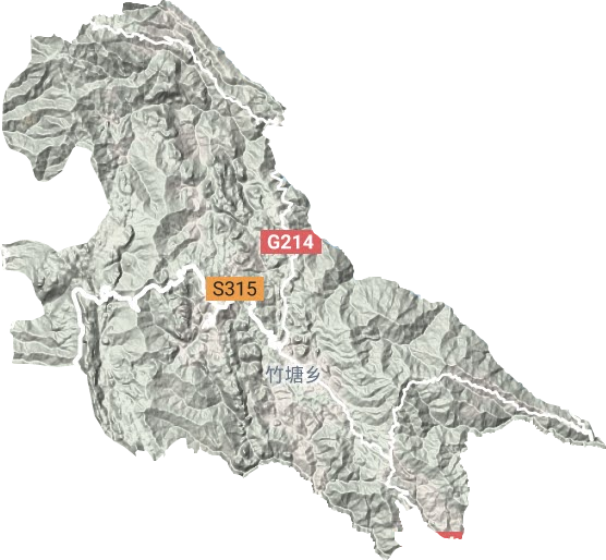 竹塘乡地形地图