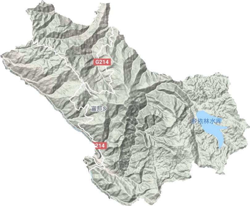 富邦乡地形地图