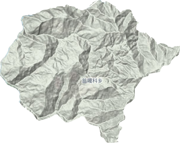 翁嘎科镇地形地图