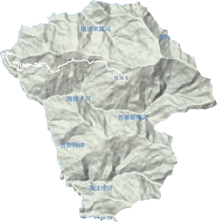 岳宋乡地形地图