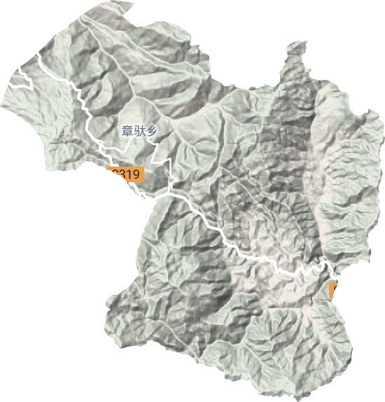 章驮乡地形地图