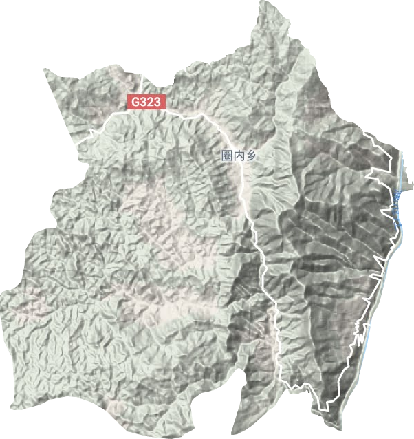 圈内乡地形地图