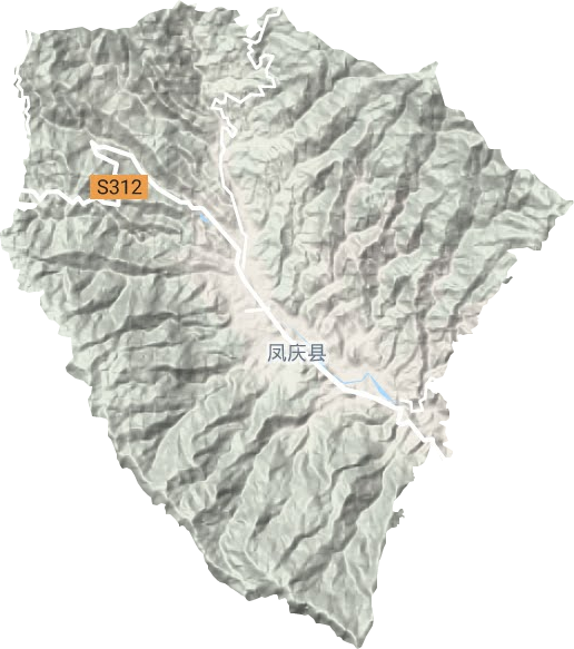 凤山镇地形地图