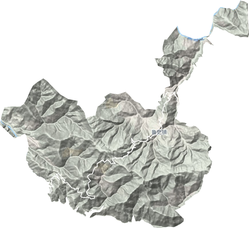 鲁史镇地形地图