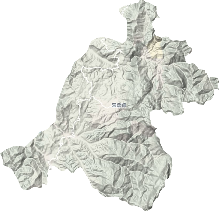 营盘镇地形地图